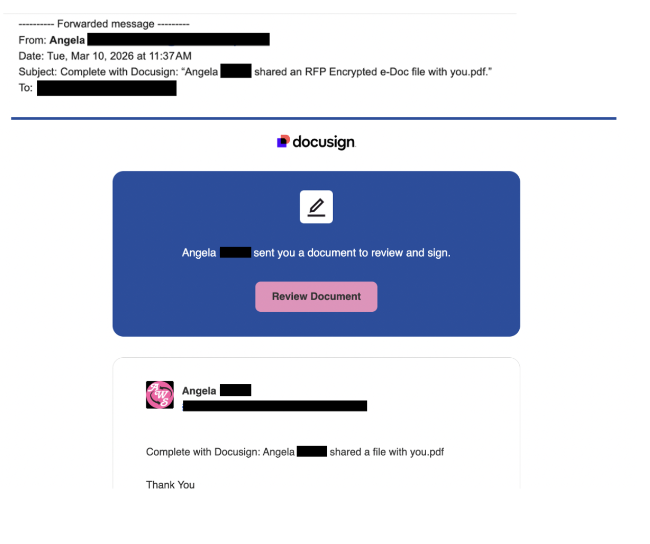The phishing email — The email that landed in our CEO's inbox. Passed every spam and security filter without a single flag.
