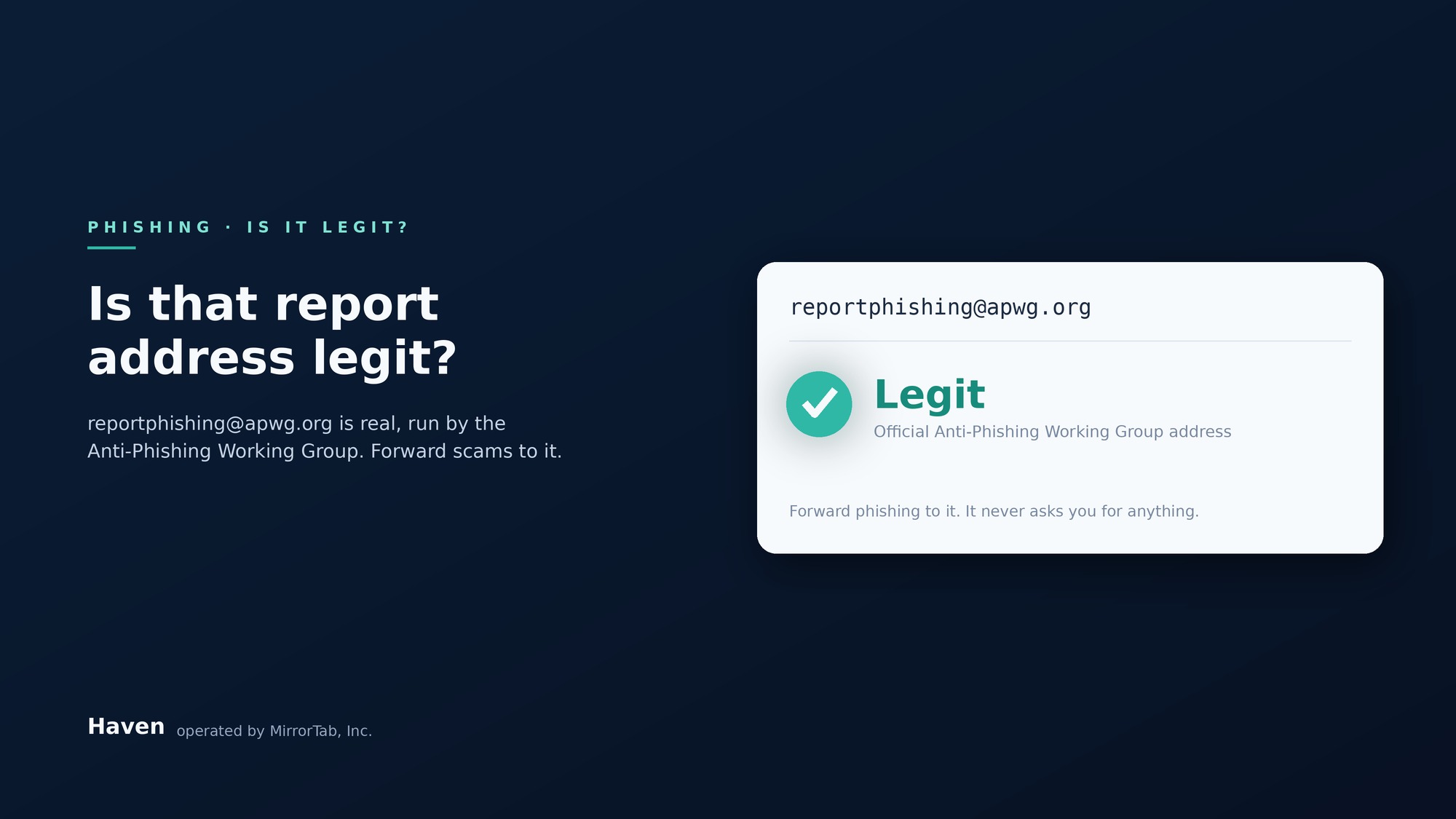 Is reportphishing@apwg.org Legit?