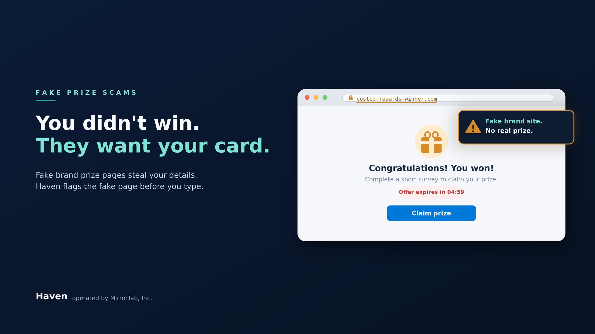 Fake Prize Scams: How Brand Impersonation Steals Your Card